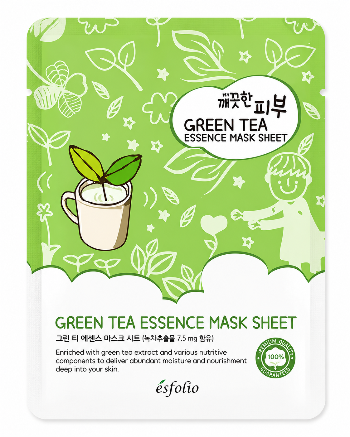 Esfolio Pure Skin Green Tea Essence Mask Sheet 25Ml