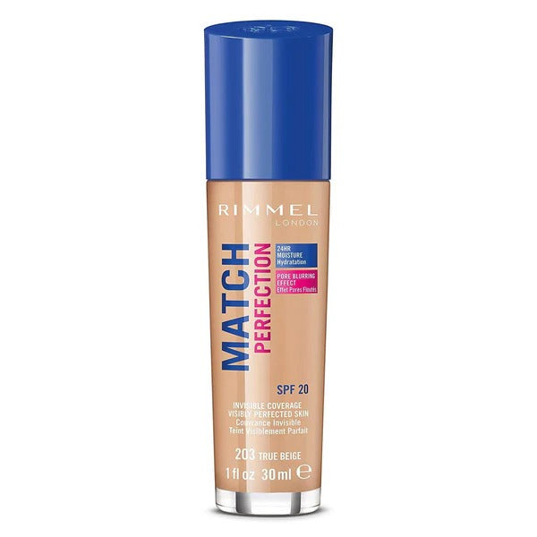 Rimmel Match Perfection Face Foundation 203 True Beige 30ml