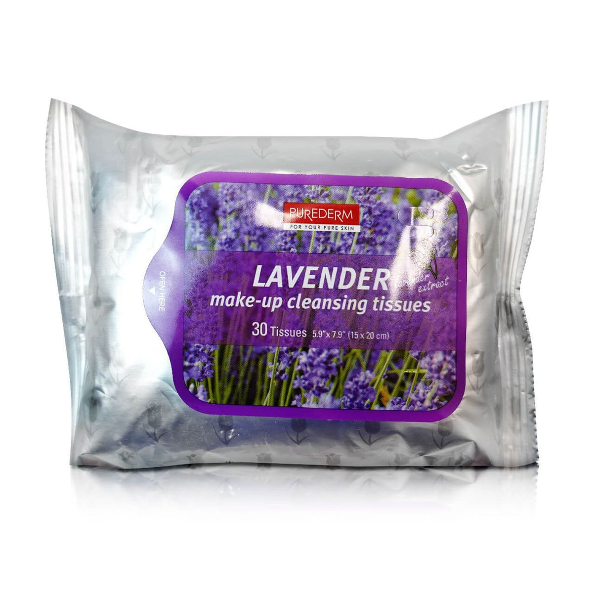 Purederm Lavender Make Up Cleansing Tissue 30Pcs Ads603