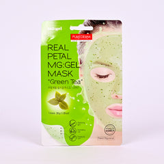 PUREDERM REAL PETAL GREEN TEAGEL FACE MASK ADS748 30GM 1PCS