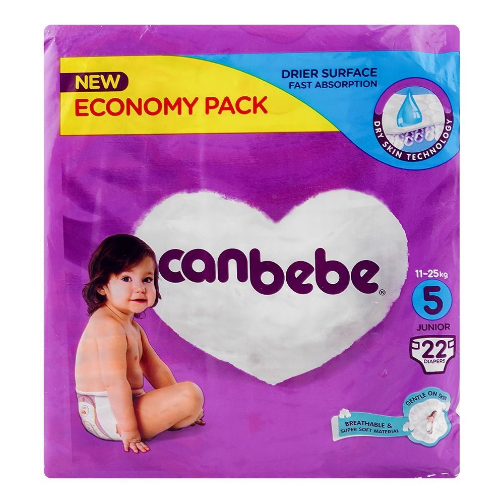 CANBEBE BABY DIAPERS 5 JUNIOR 22PCS