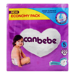 CANBEBE BABY DIAPERS 5 JUNIOR 22PCS