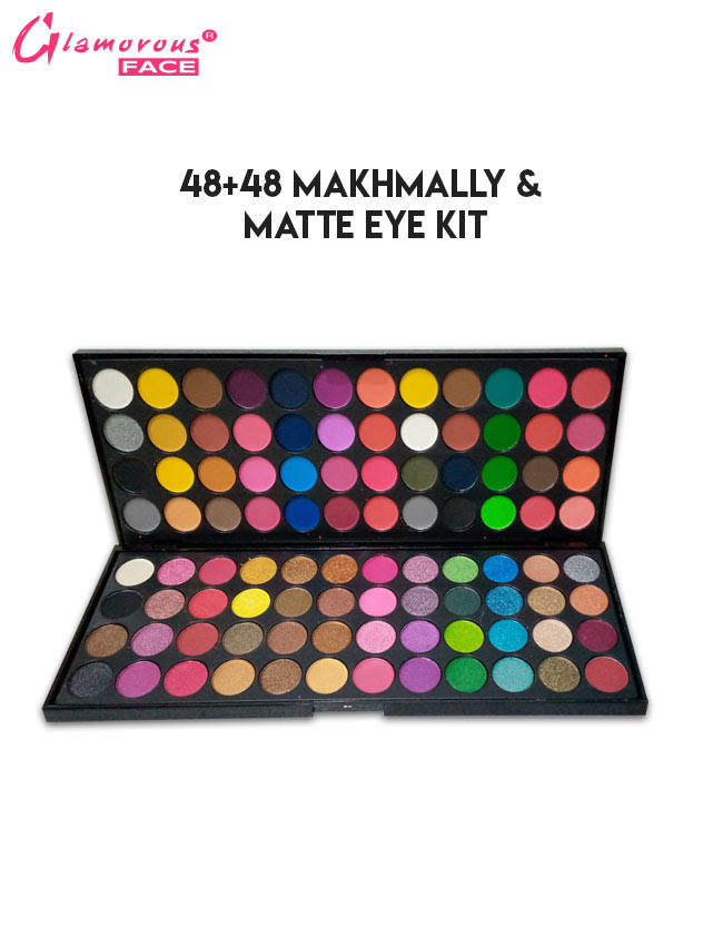 Glamorous Makhmali & Matte Eye Shadow Kit 48+48 Colors 120Gm