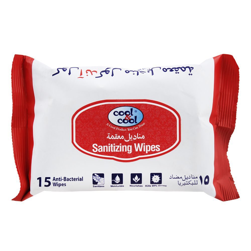 COOL & COOL SANITIZING WIPES S-2163 15PCS