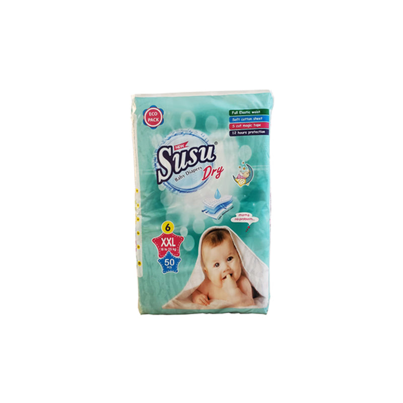 Susu Dry Baby Diaper Small 50 Pcs