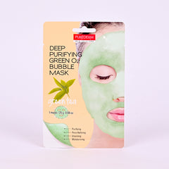 PUREDERM GREEN TEA BUBBLE FACEMASK ADS385 25GM 1PCS