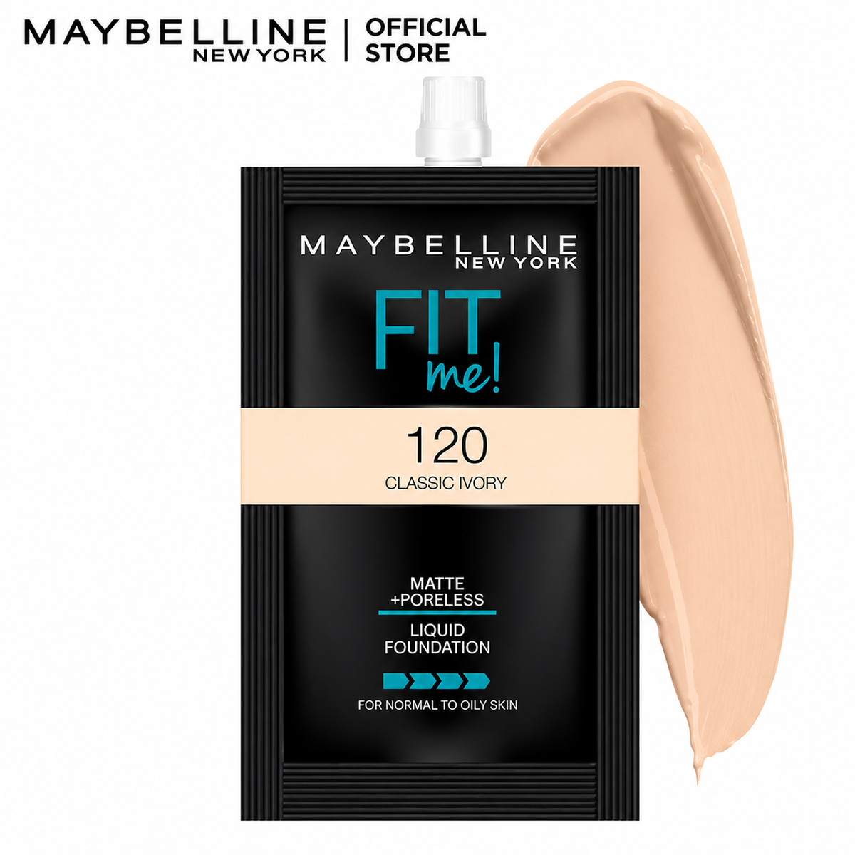 Maybelline Fit Me Matte Poreless Foundation Sachet 120 5Ml
