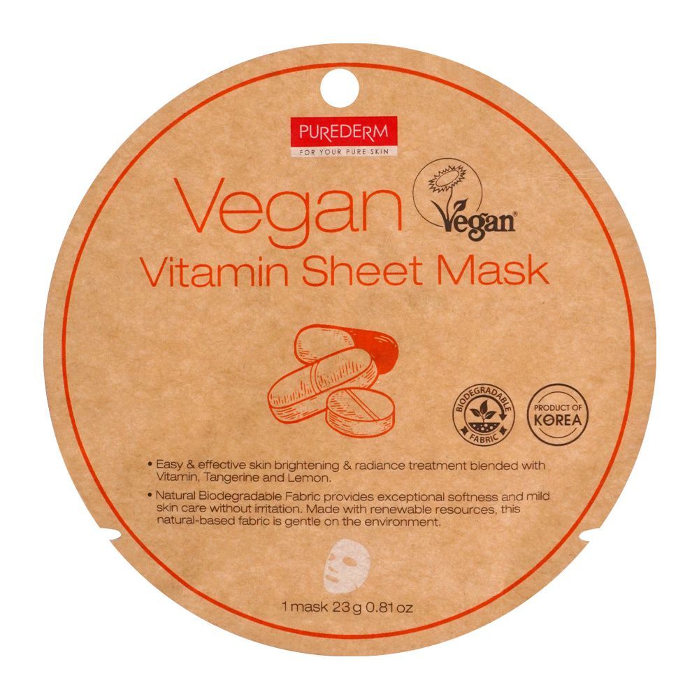 Purederm Vegan Vitamin Face Mask 23Gm