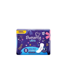 BUTTERFLY SUSPENDED CORE NAPKIN LONG 8PCS