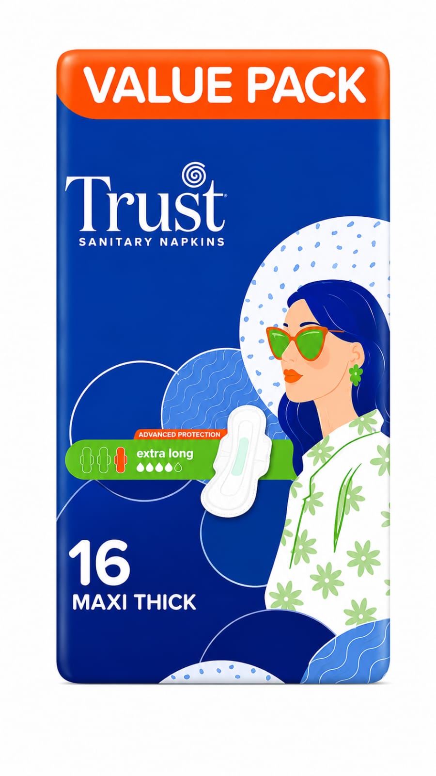 TRUST MAXI THICK NAPKIN EXTRA LONG 26PCS  