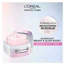 Loreal Glycolic Bright Night Face Cream 50Ml
