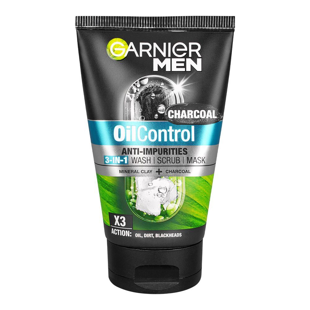 Garnier Skin Active Pure 3In1 Charcoal Face Wash 100Ml