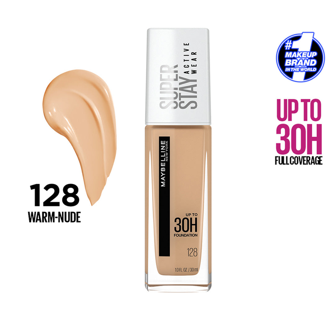 Maybelline Super Stay Foundation (Warm Nude 128) 30Ml
