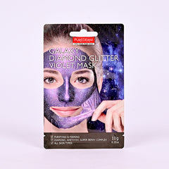 PUREDERM GALAXY DIAMOND GLITTER VOILET FACE MASK ADS476 10GM