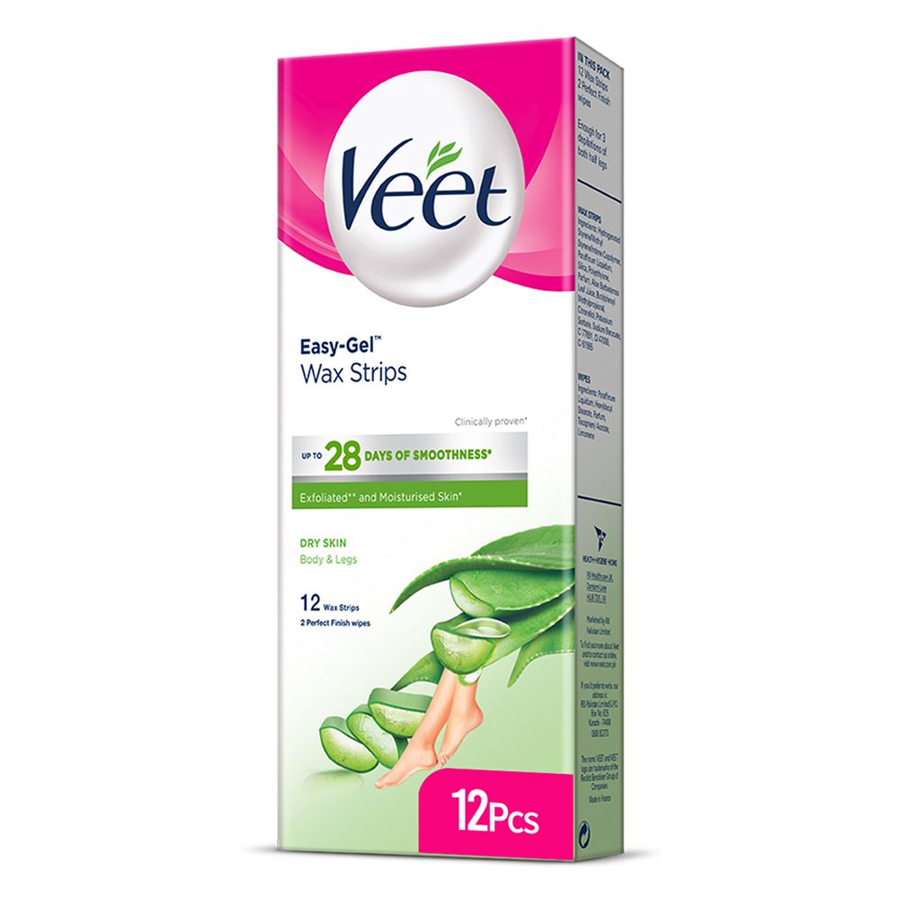 VEET DRY SKIN BODY WAX STRIPS12PCS (C)