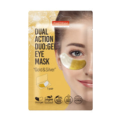 PUREDERM DUAL ACTION GOLD & SILVER GEL EYE MASK ADS794 1PCS