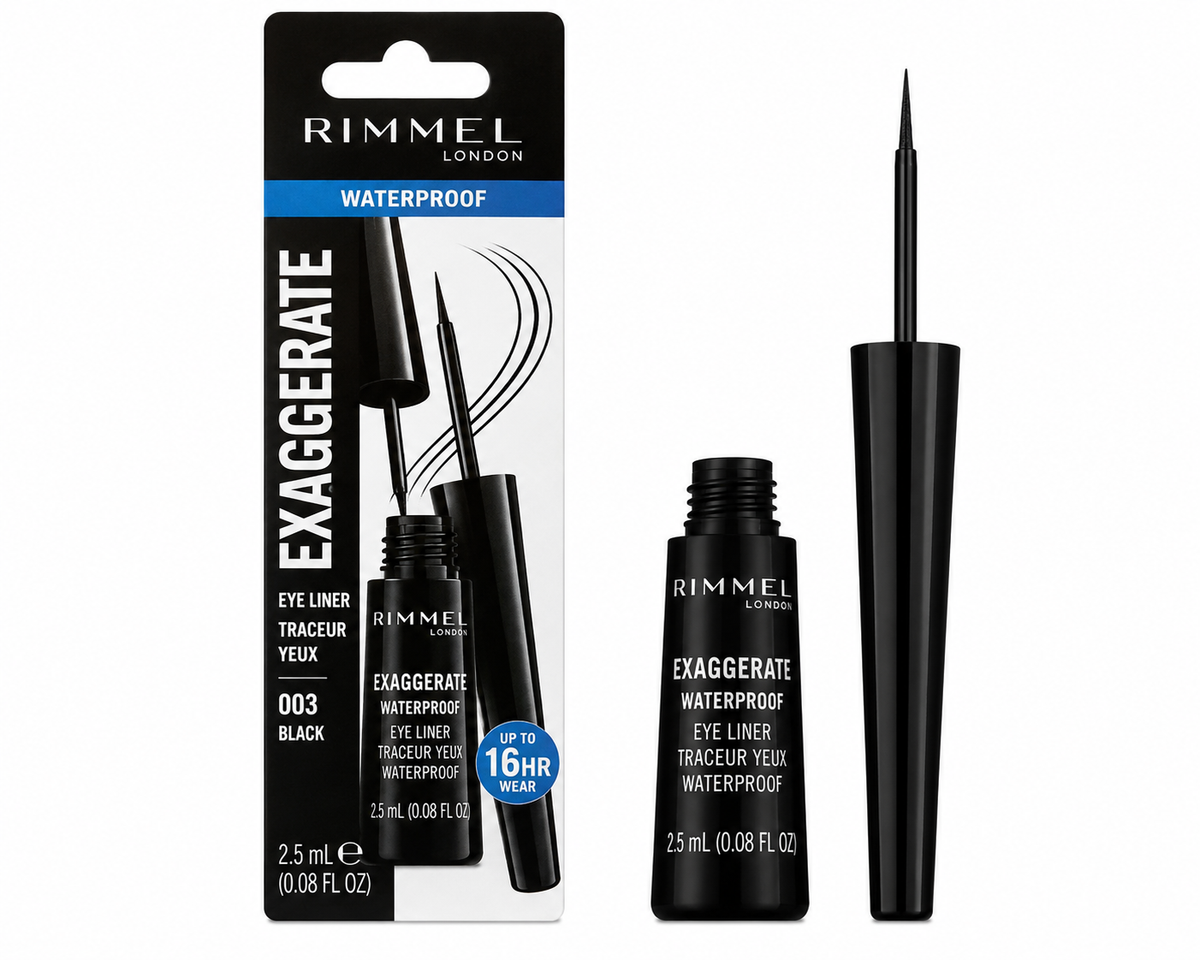 Rimmel Exaggerate Waterproof Eye Liner 003 Black 2.5Ml
