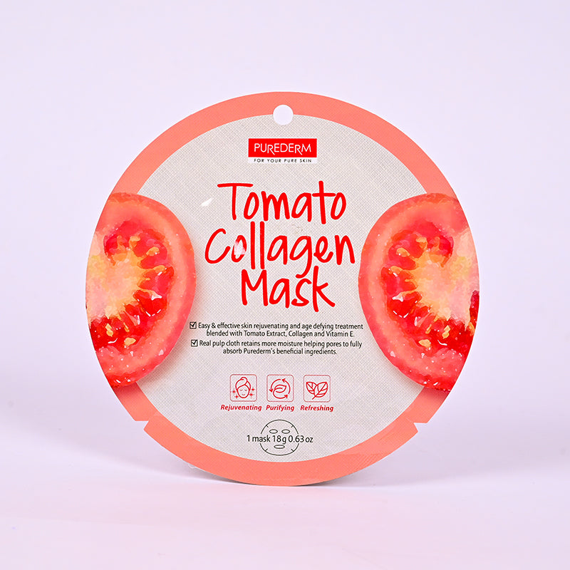 PUREDERM TOMATO COLLAGEN FACEMASK ADS812 18GM 1PCS