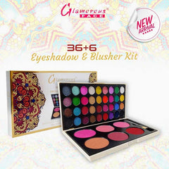 Glamorous Eye Shadow & Blusher Kit 36+6 Colors 40Gm