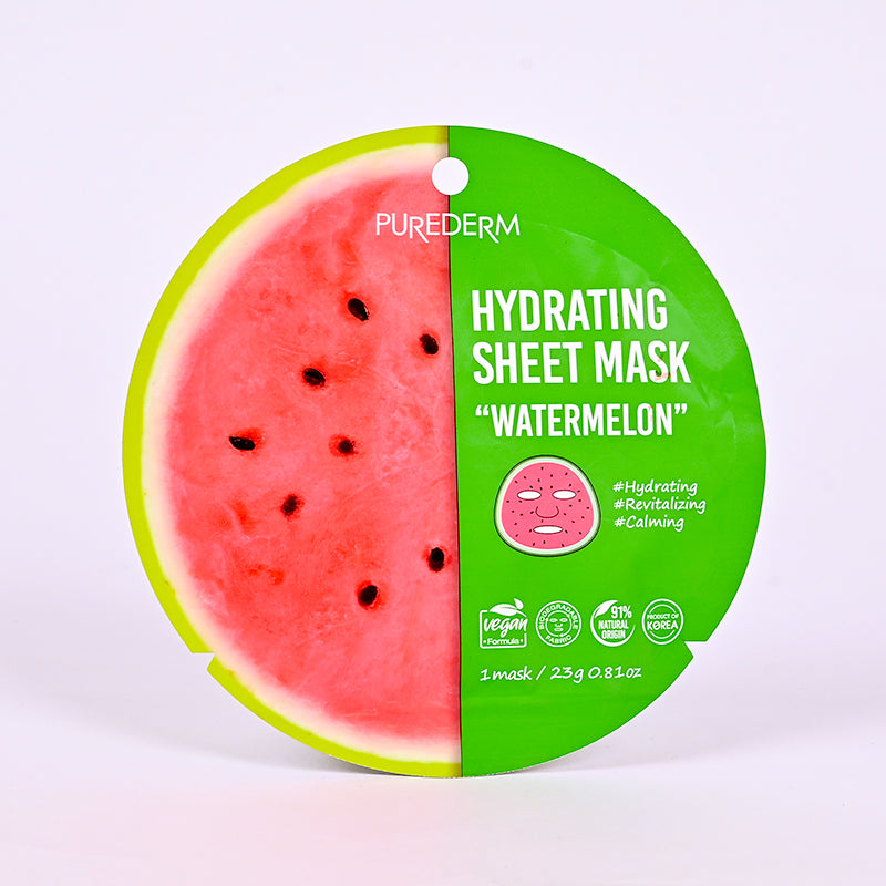 PUREDERM WATERMELON SHEET FACEMASK ADS818 23GM 1PCS