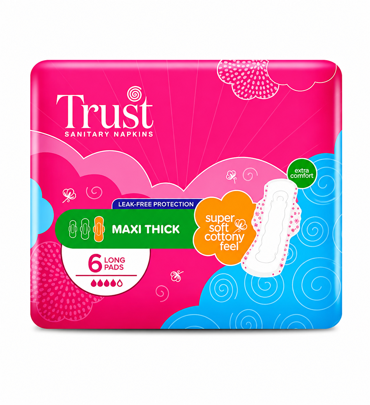 TRUST ULTRA THIN NAPKIN LONG 8PCS