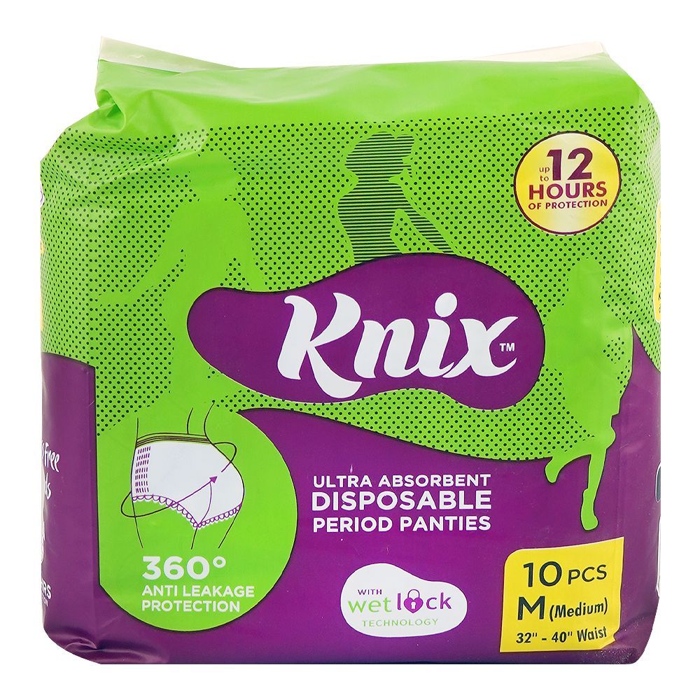 KNIX DISPOSABLE PERIOD PANTIES NAPKIN MEDIUM 10PCS  