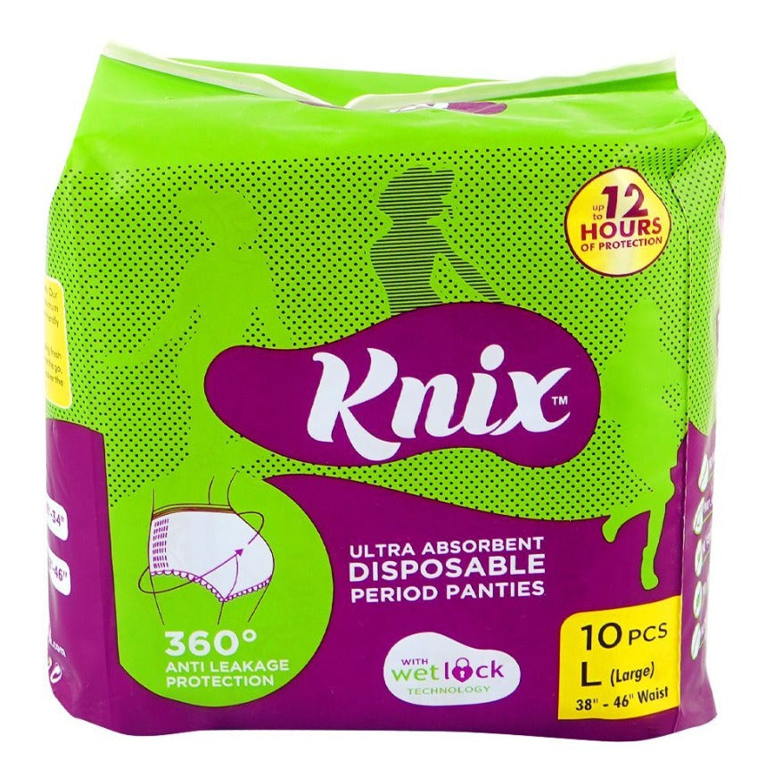 KNIX DISPOSABLE PERIOD PANTIES NAPKIN LARGE 10PCSÂ Â 