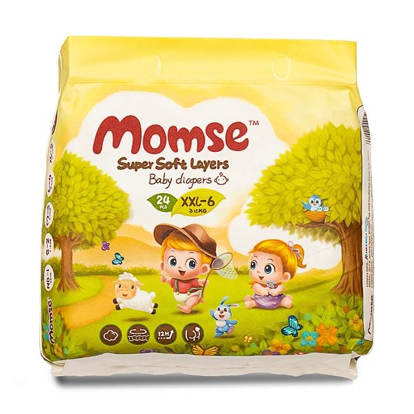 Momse Baby Diapers Economy Pack Xxlarge 24Pcs