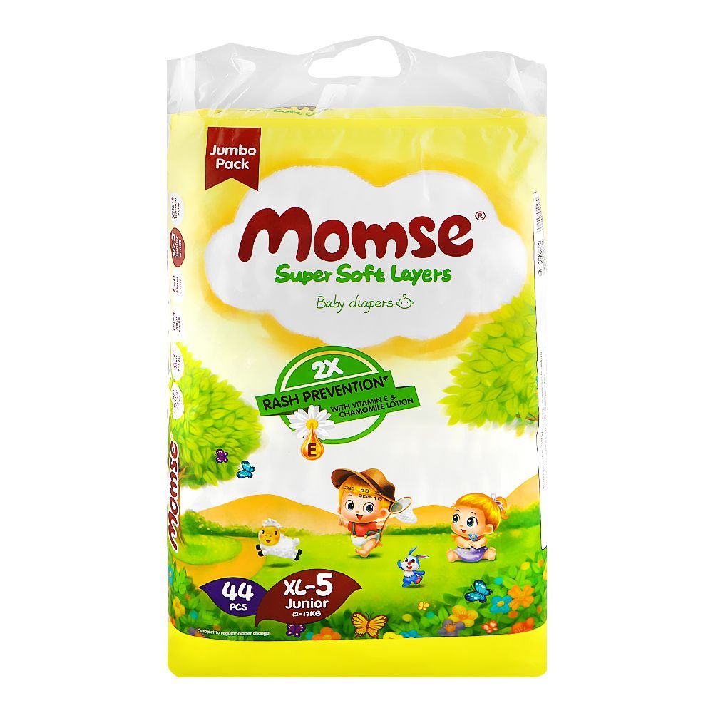 Momse Baby Diapers Xlarge 44Pcs