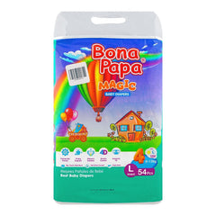 BONA PAPA MAGIC BABY DIAPERS JUMBO LARGE 54PCS  