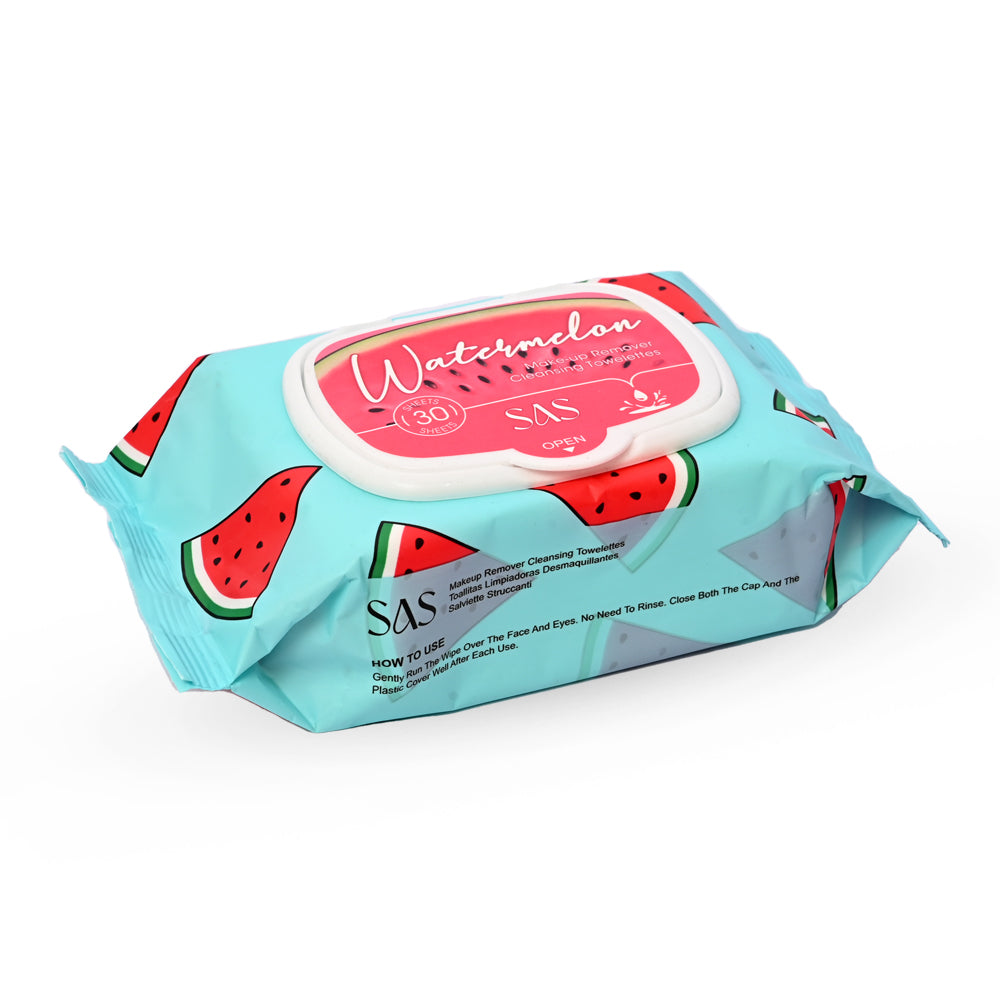 SAS WATERMELON MAKEUP REMOVING WIPES 30 PCS