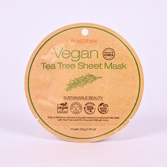 PUREDERM VEGAN TEA TREE SHEETFACE MASK ADS852 23GM 1PCS