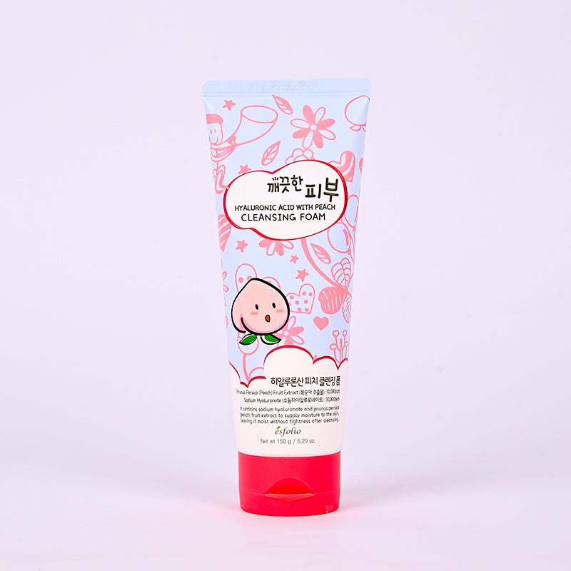 Esfolio Pure Skin Hyaluronic Acid with Peach Cleansing Foam 150gm