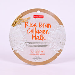 PUREDERM RICE BRAN COLLAGEN FACE MASK ADS811 18GM 1PCS