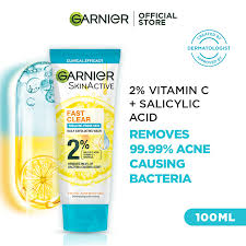 Garnier Fast Clear Acne Prone Face Wash 100Ml
