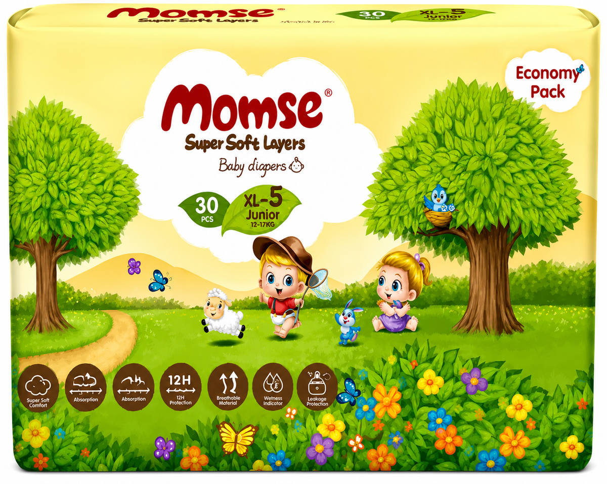 Momse Baby Diapers Economy Pack Xlarge 30Pcs