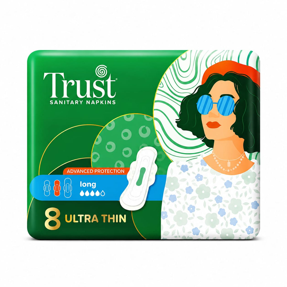 TRUST THICKS REGULAR NAPKIN LONG 16PCS
