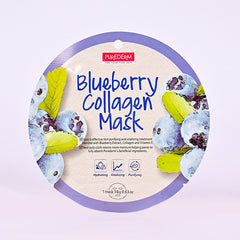 PUREDERM BLUEBERRY COLLAGEN FACE MASK ADS803 18GM 1PCS