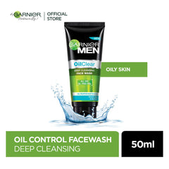 Garnier Men Oil Clear Deep Cleansing Face Wash 50Gm (Ind)