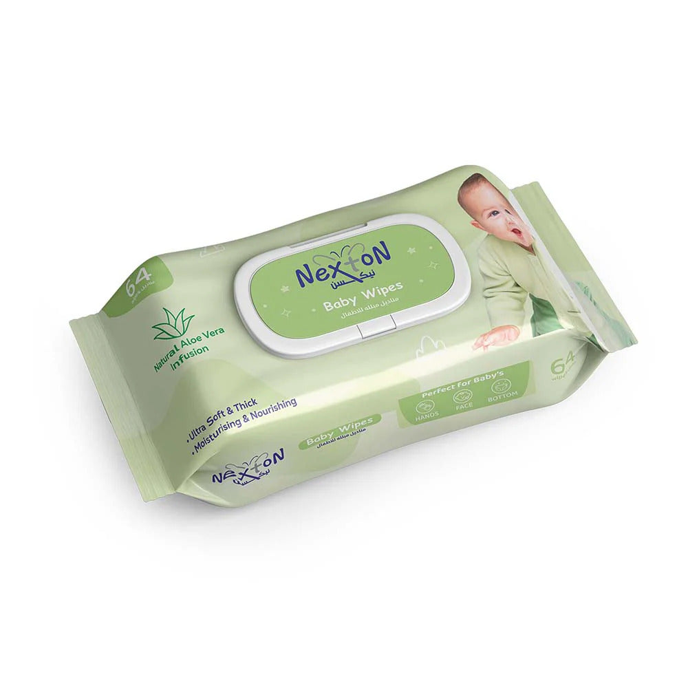 Nexton Aloe Vera Baby Wipes 64Pcs  