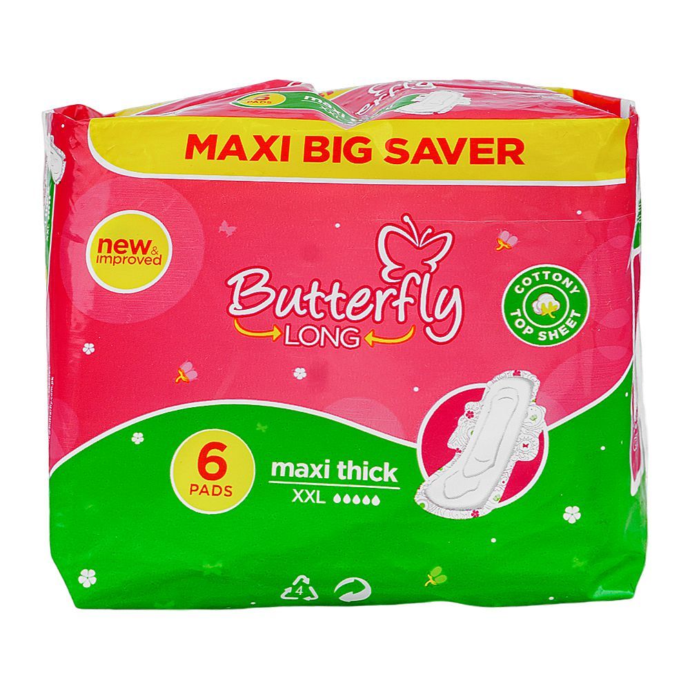 BUTTERFLY MAXI THICK BIG SAVER NAPKIN XXLONG 6PCS