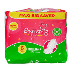 BUTTERFLY MAXI THICK BIG SAVER NAPKIN XXLONG 6PCS