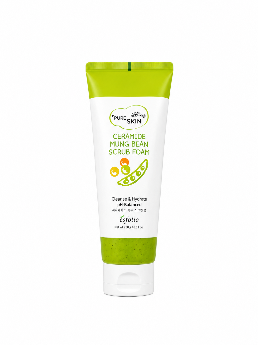 Pure Skin Ceramide Mung Bean Face Scrub Foam 230Gm