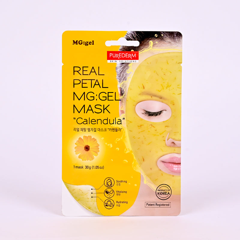 PUREDERM REAL PETAL CALENDULAGEL FACE MASK ADS750 30GM 1PCS