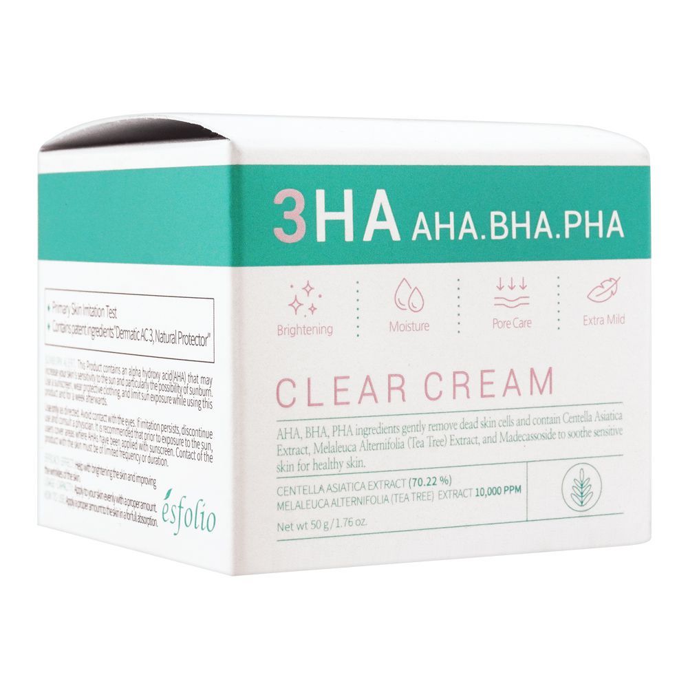 Esfolio 3HA Clear Cica Sun Cream 30gm