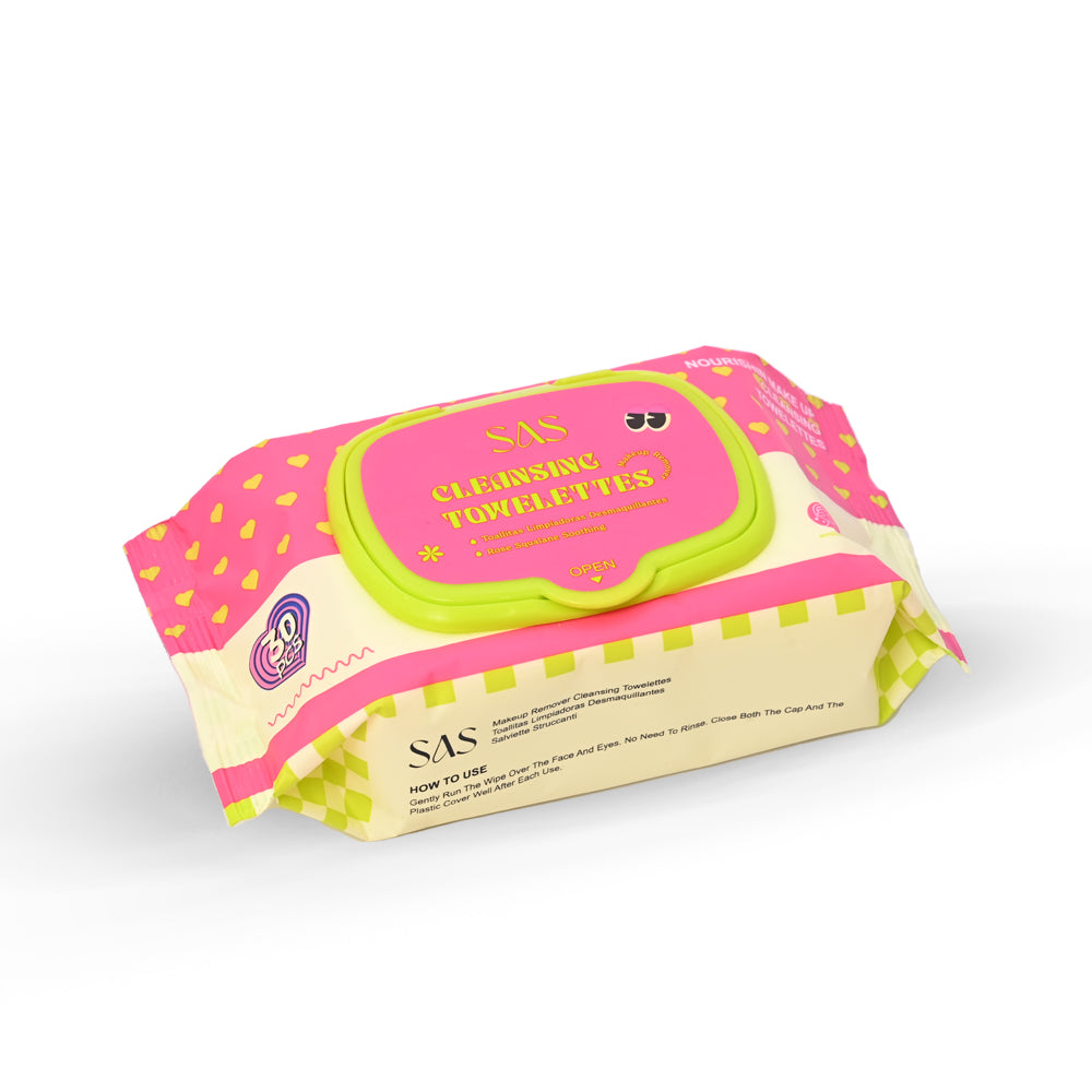 SAS CLEANSING TOWELETTES MAKEUP REMOVER WIPES 30 PCS