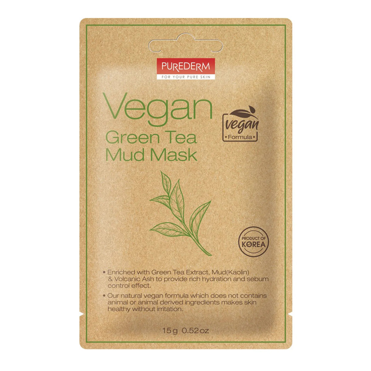 Purederm Vegan Green Tea Mud Mask 15Gm Ads842